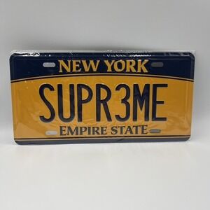 Supreme New York Empire‎ State License Plate SS25 Decorative Metal Sign